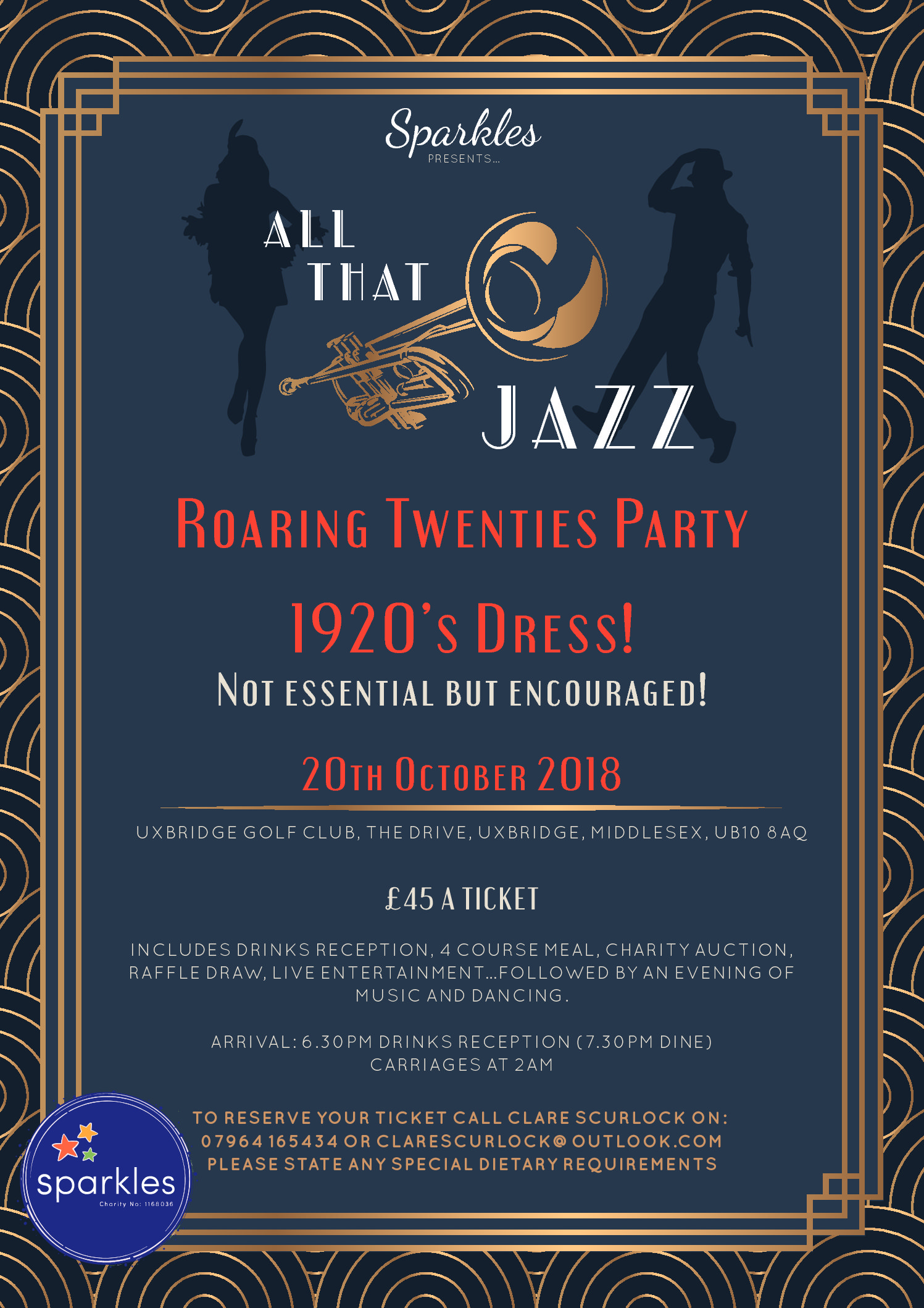 20th October 2018 – Sparkles Roaring Twenties Party!